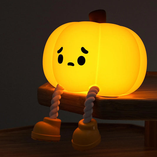 Illuminate Your Space with the Charming Pumpkin-Shaped Night Light